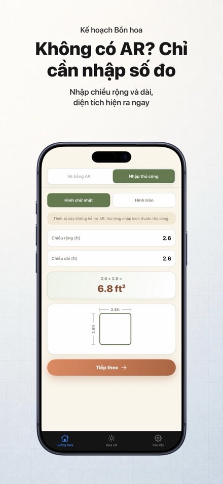 FlowerBedPlan: số lượng cây 2