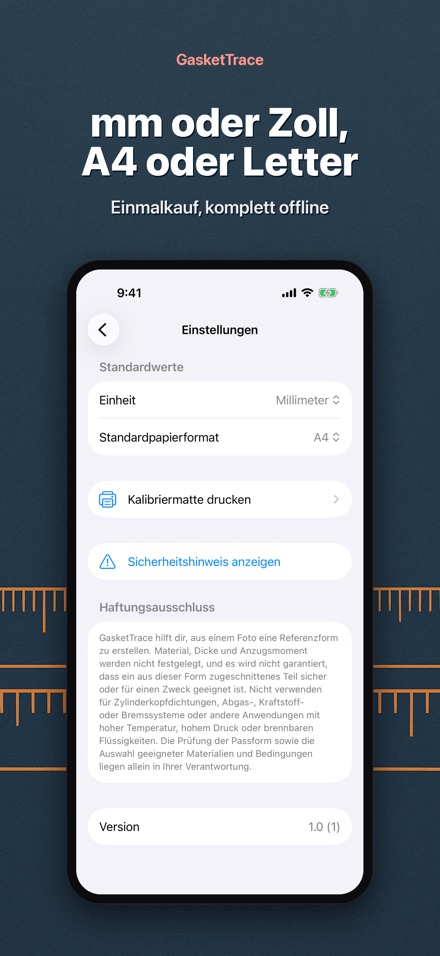 GasketTrace Dichtungsschablone 10