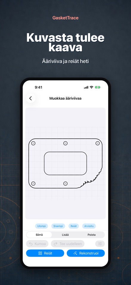 GasketTrace: tiivistemalli
