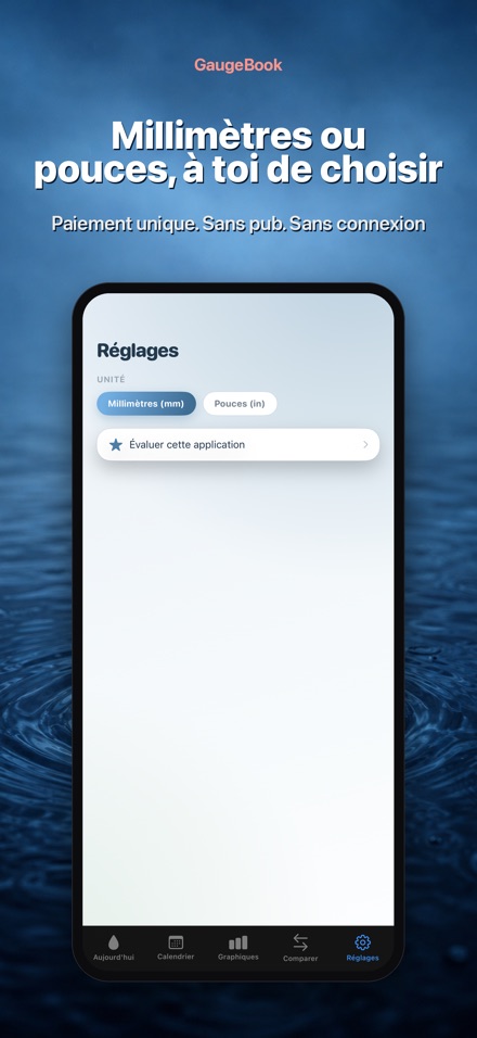 GaugeBook: Journal Pluviomètre 10