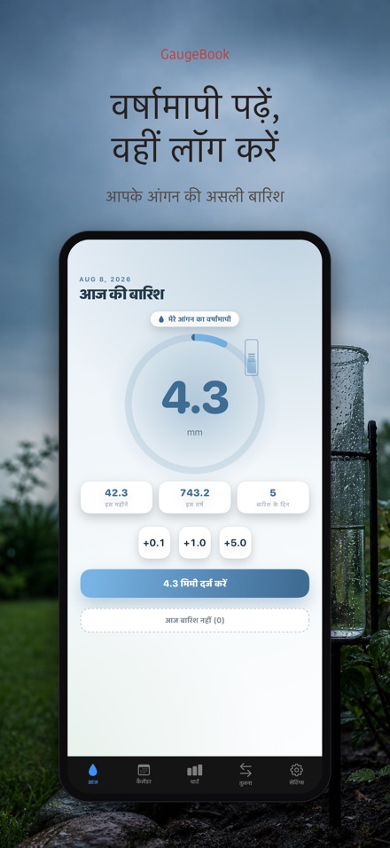 GaugeBook: वर्षा मापी डायरी
