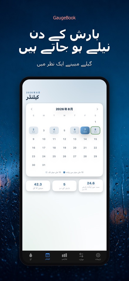 GaugeBook: بارش ڈائری 2