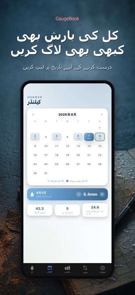 GaugeBook: بارش ڈائری 7