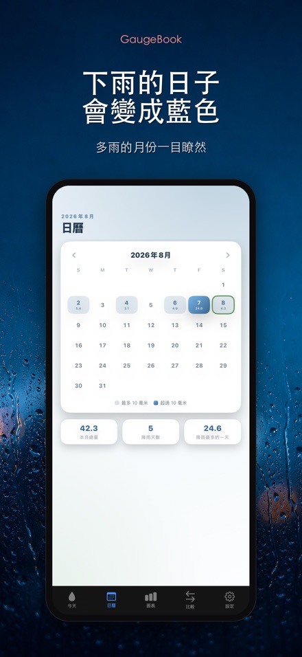 GaugeBook:雨量日誌 2