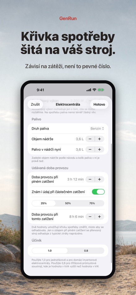 GenRun: doba běhu generátoru 6