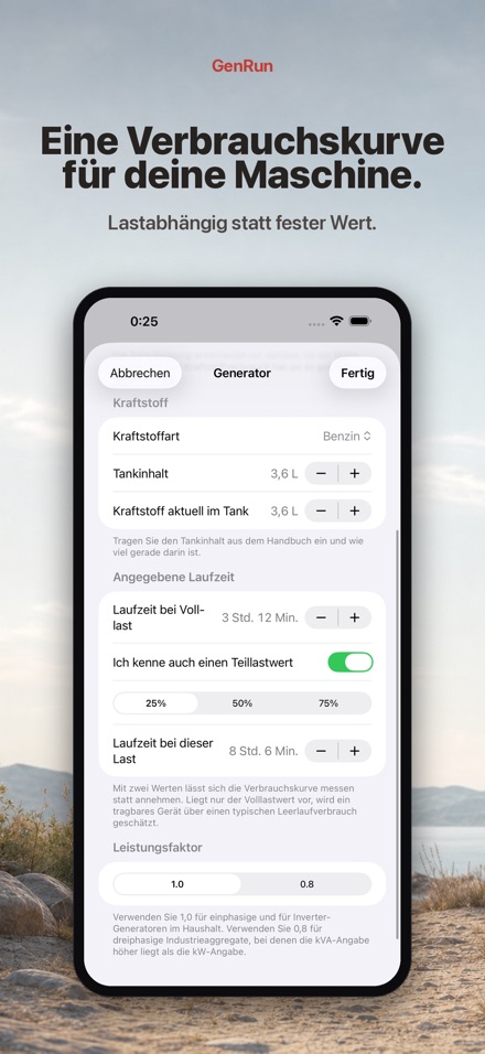 GenRun: Generator Laufzeit 6