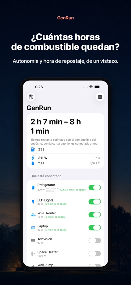 GenRun: autonomía de planta