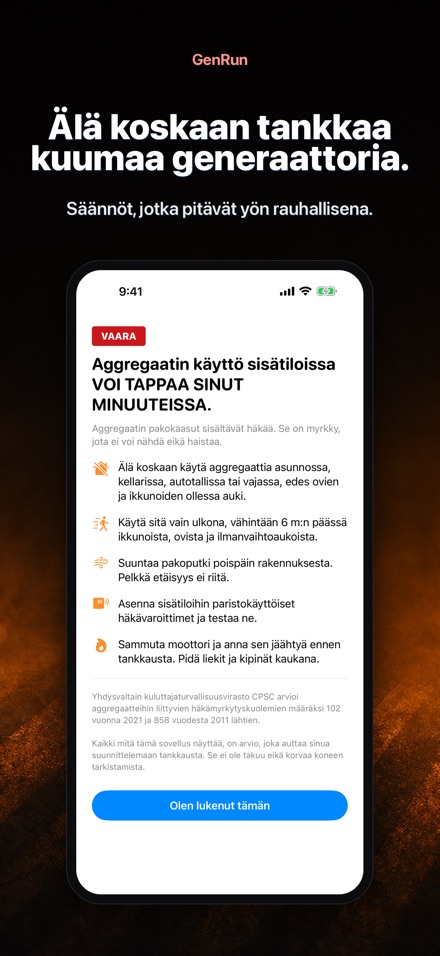 GenRun: generaattorin aika 9