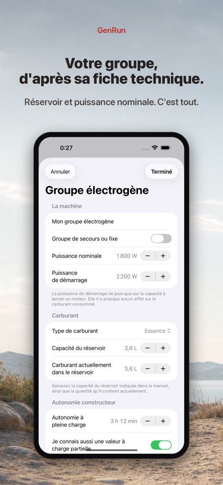 GenRun : autonomie groupe 5