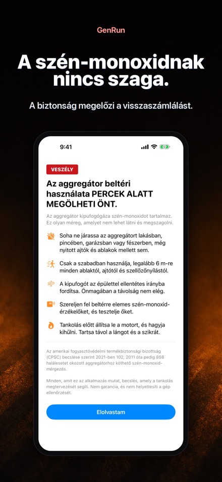 GenRun: aggregátor üzemidő 8