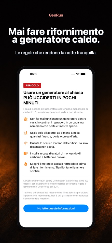GenRun: autonomia generatore 9