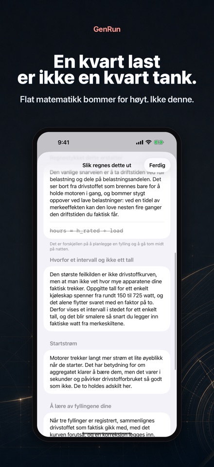 GenRun: aggregatets driftstid 4