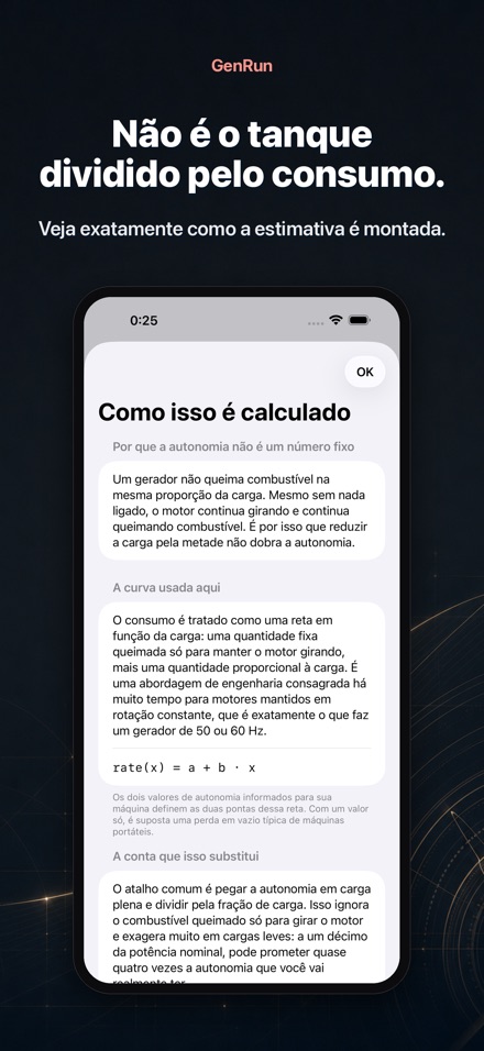 GenRun: autonomia do gerador 3
