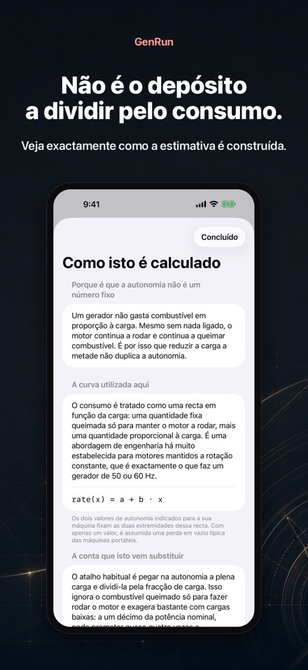 GenRun: Autonomia do Gerador 3