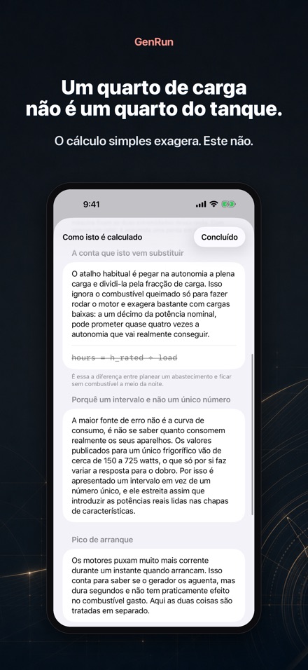 GenRun: Autonomia do Gerador 4