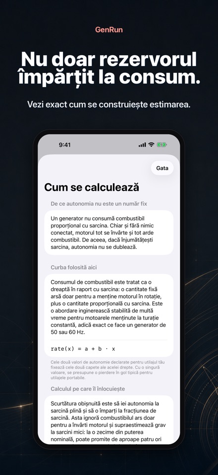 GenRun: Autonomie generator 3