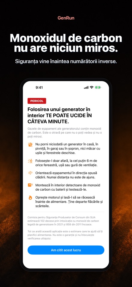 GenRun: Autonomie generator 8