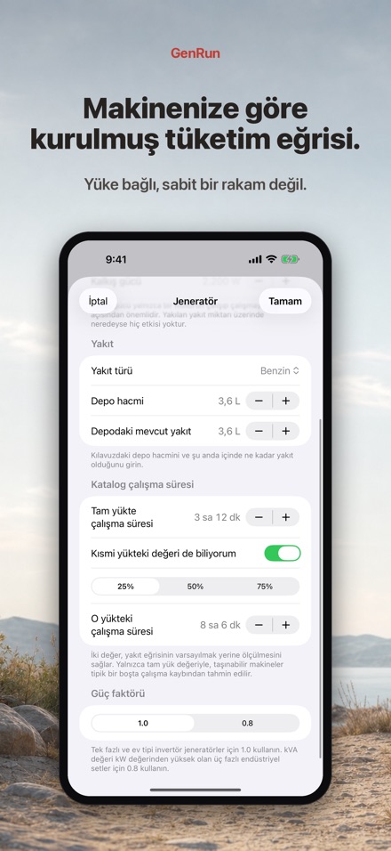 GenRun: Jeneratör Süresi 6