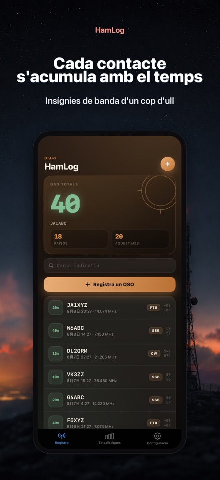 HamLog: Diari QSO Ràdio 8