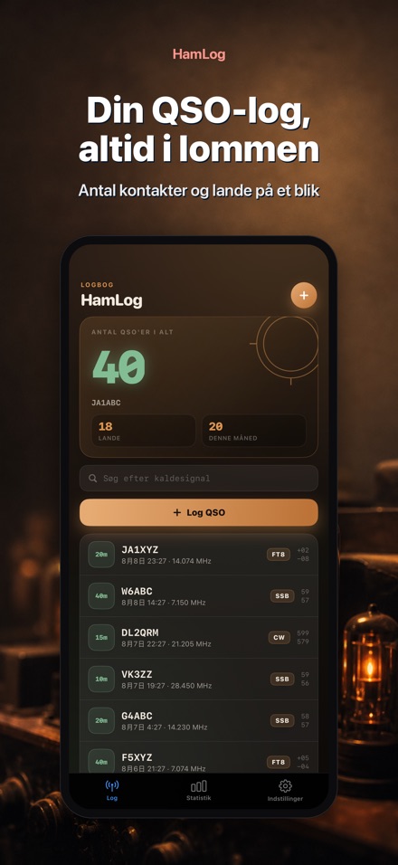 HamLog: Radioamatør QSO-log