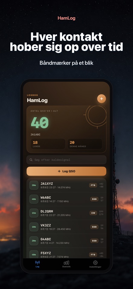 HamLog: Radioamatør QSO-log 8