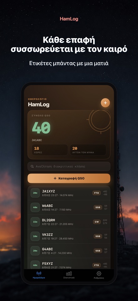 HamLog: QSO Ραδιοερασιτέχνη 8
