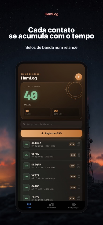 HamLog: Diário QSO Radioamador 8
