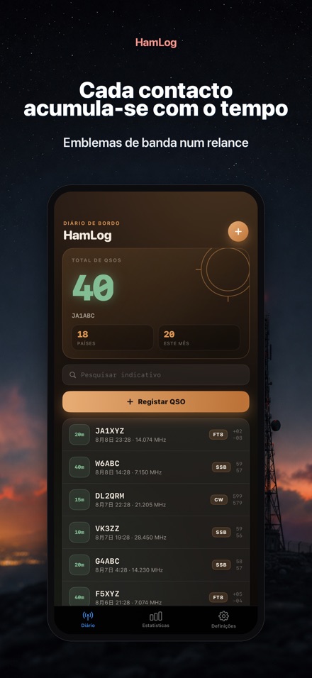 HamLog: Diário QSO Radioamador 8