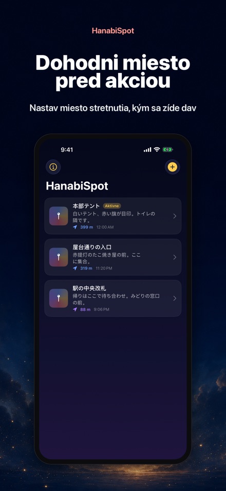 HanabiSpot: Miesto stretnutia 9