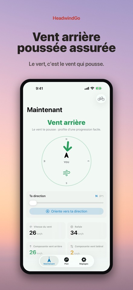 HeadwindGo : vent à vélo 2