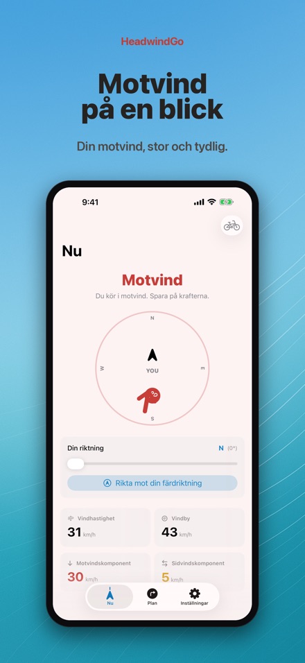 HeadwindGo: motvind för cykel