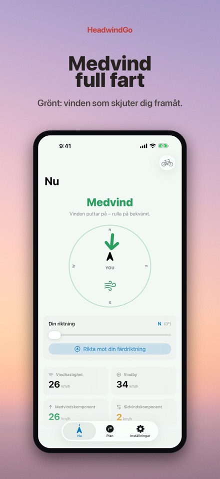 HeadwindGo: motvind för cykel 2