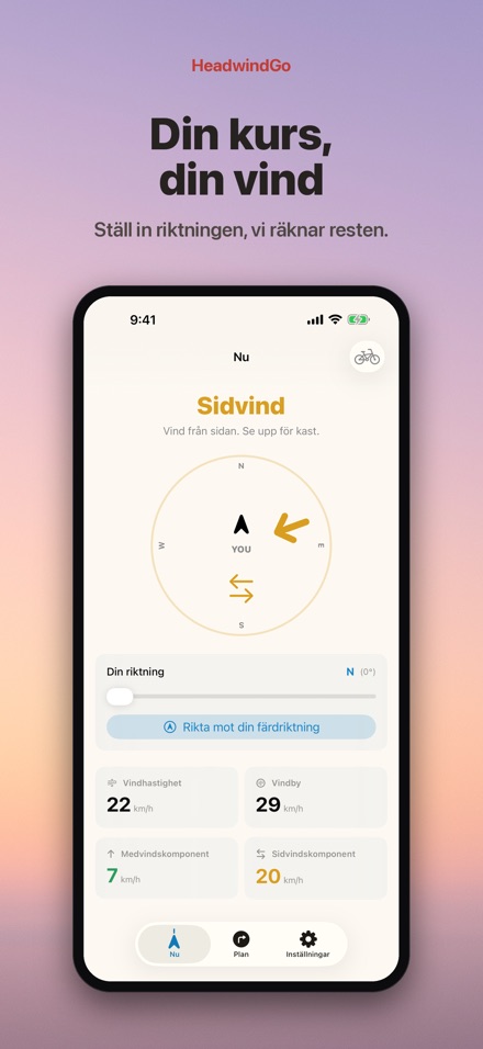 HeadwindGo: motvind för cykel 6