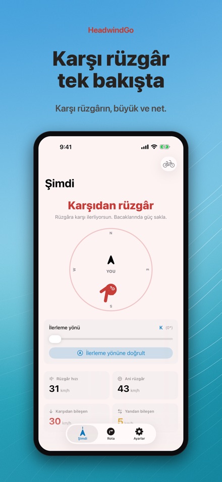 HeadwindGo: bisiklette rüzgar