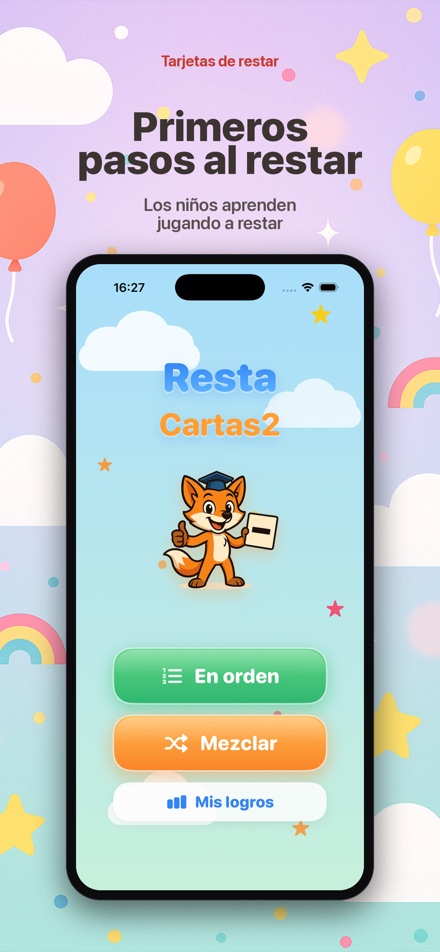 Tarjetas de restar 2