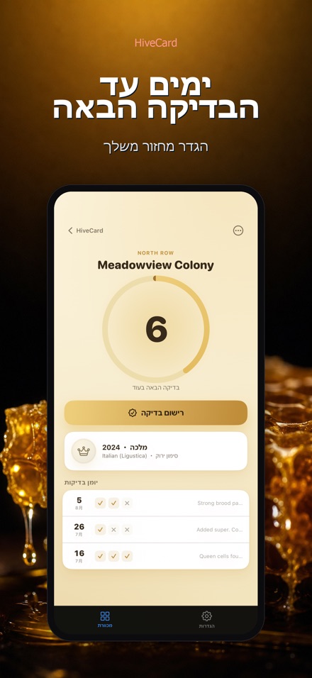HiveCard: יומן דבוראות 2