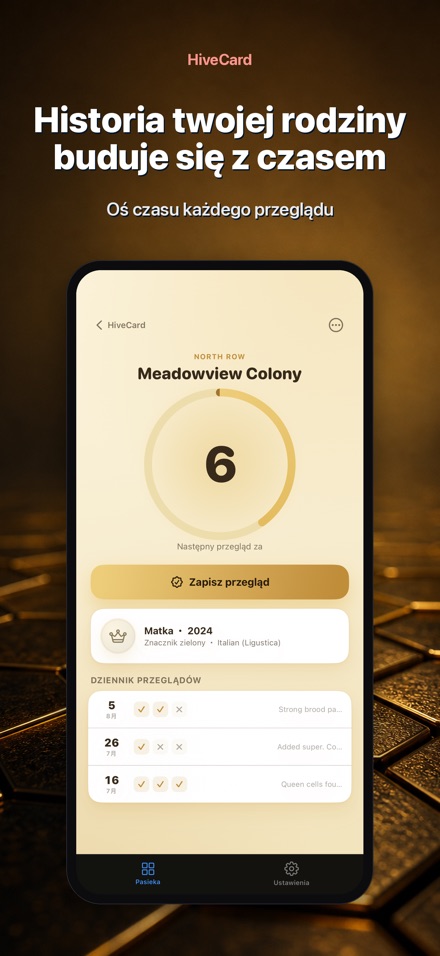 HiveCard: Dziennik Pszczelarza 5