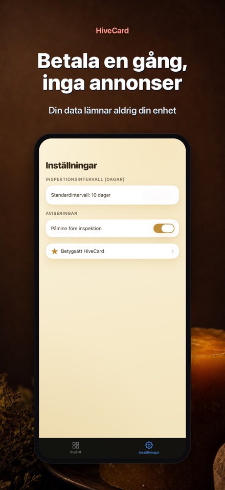 HiveCard: Biodlarlogg 10