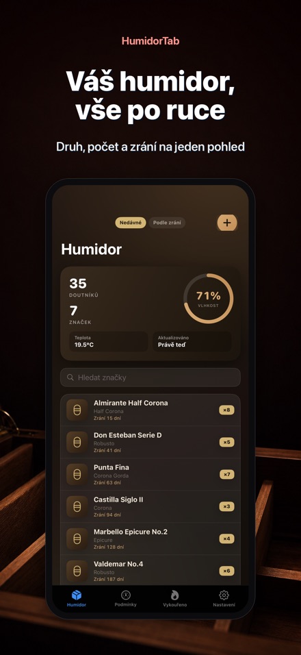 HumidorTab: Cigar Shelf Log
