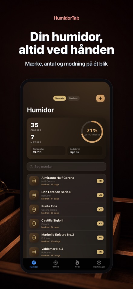 HumidorTab: Cigar Shelf Log