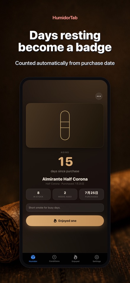 HumidorTab: Cigar Shelf Log 2