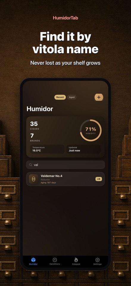 HumidorTab: Cigar Shelf Log 7