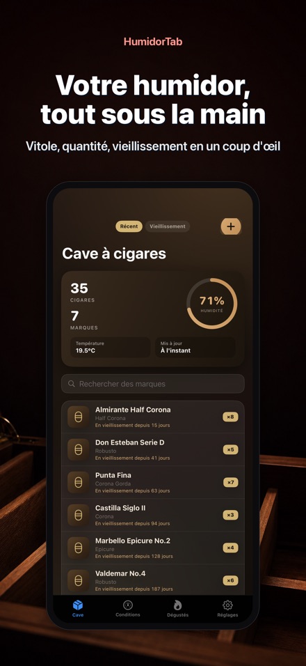 HumidorTab: Cigar Shelf Log