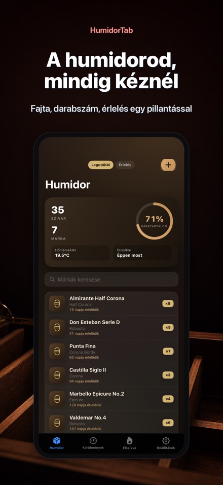 HumidorTab: Cigar Shelf Log