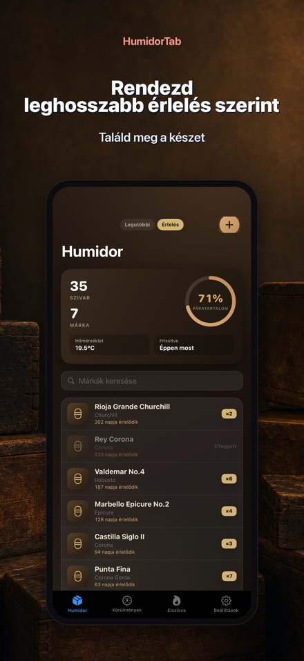 HumidorTab: Cigar Shelf Log 6