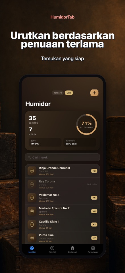 HumidorTab: Cigar Shelf Log 6
