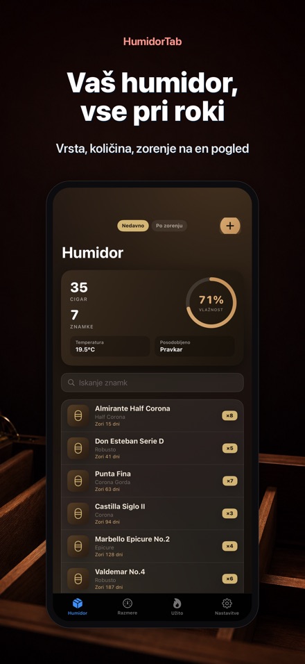 HumidorTab: Cigar Shelf Log