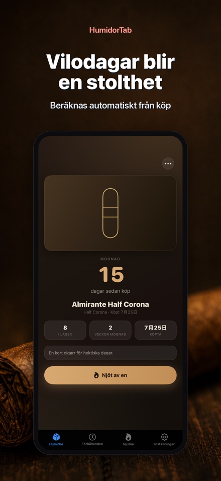 HumidorTab: Cigar Shelf Log 2