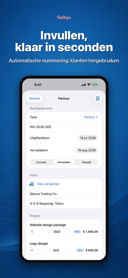 Seikyu: Factuur & Offerte 3