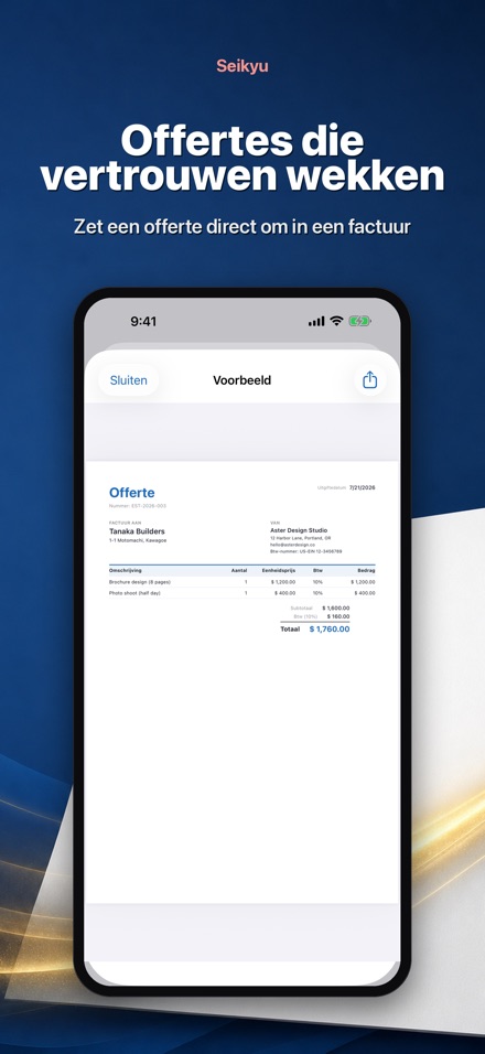 Seikyu: Factuur & Offerte 4